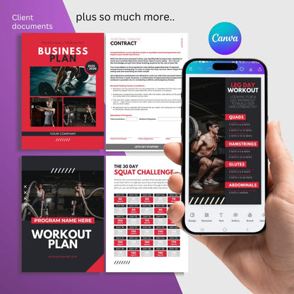 800+ Canva Fitness Template Bundle (with Reseller Rights)