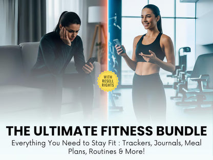 The Ultimate Fitness Bundle All In One Fitness Toolkit : Meal Ideas, Planners & Trackers (with Reseller Rights)