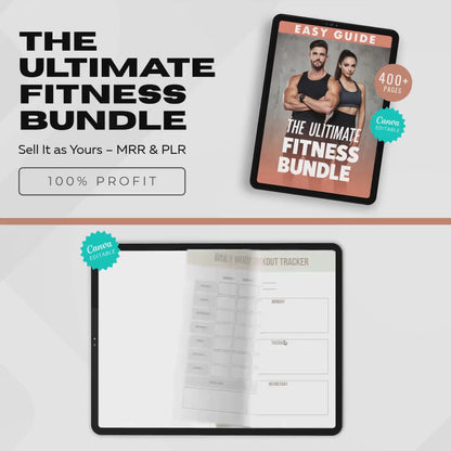 The Ultimate Fitness Bundle All In One Fitness Toolkit : Meal Ideas, Planners & Trackers (with Reseller Rights)